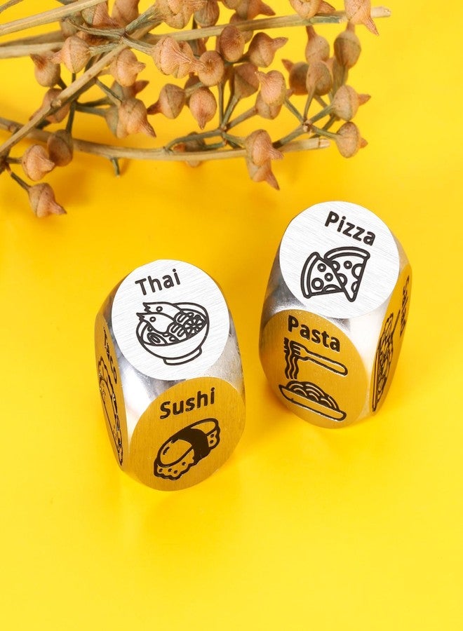 TI-EDC Couple Steel Gifts for Women Men, Anniversary Tin Gift for Him Her, Mens Basket Stuffers, Food Decision Dice Gifts for Couples Wife Husband White Elephant Santa Exchange Dice - Image 5
